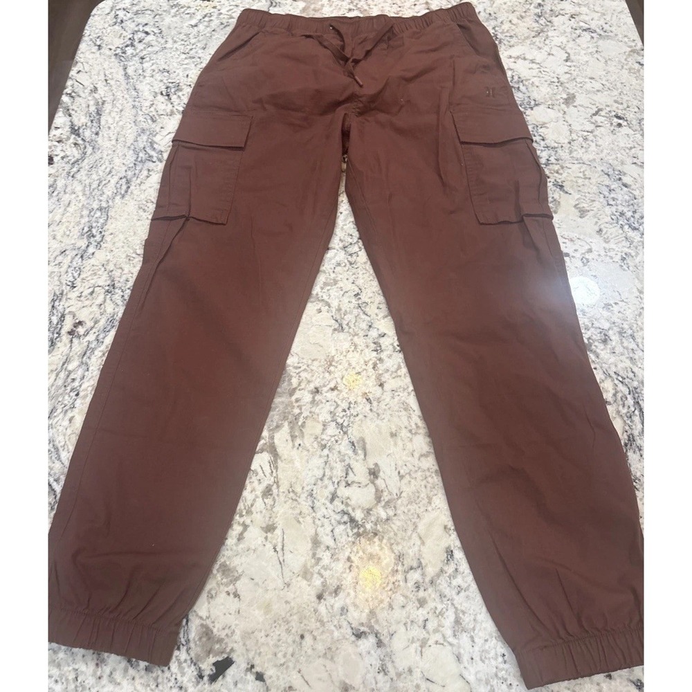 Mens Med Hurley Durable Easy Pull On Relaxed Fit Multi Pocket Cargo Jogger HMF24